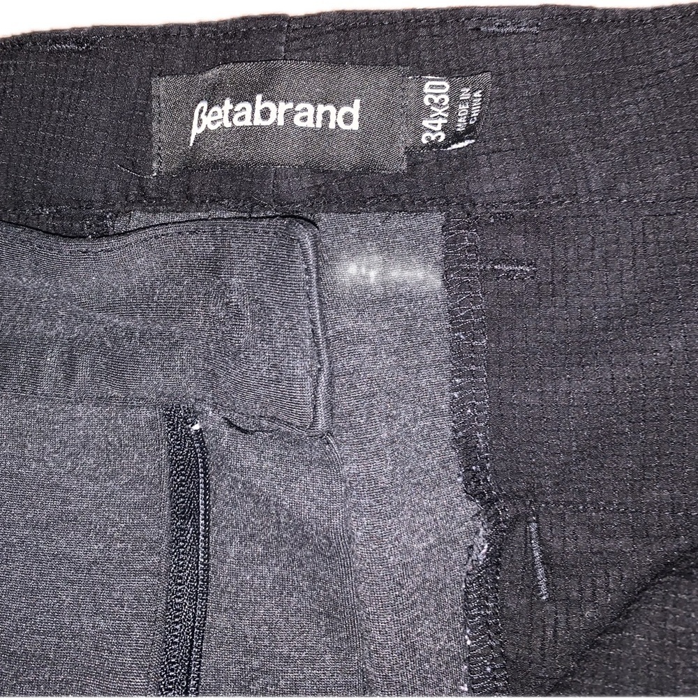 Betabrand Stretch Comfy Dress Pants Missing Button 34x30 Gray - Picture 5 of 7